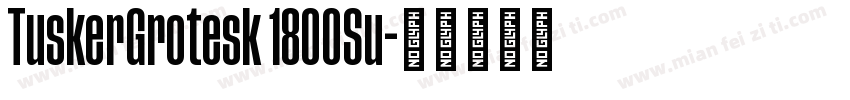 TuskerGrotesk 1800Su字体转换